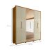 Guarda-Roupa Casal com Espelho Matisse 6 Portas 4 Gavetas Cumaru e Opala