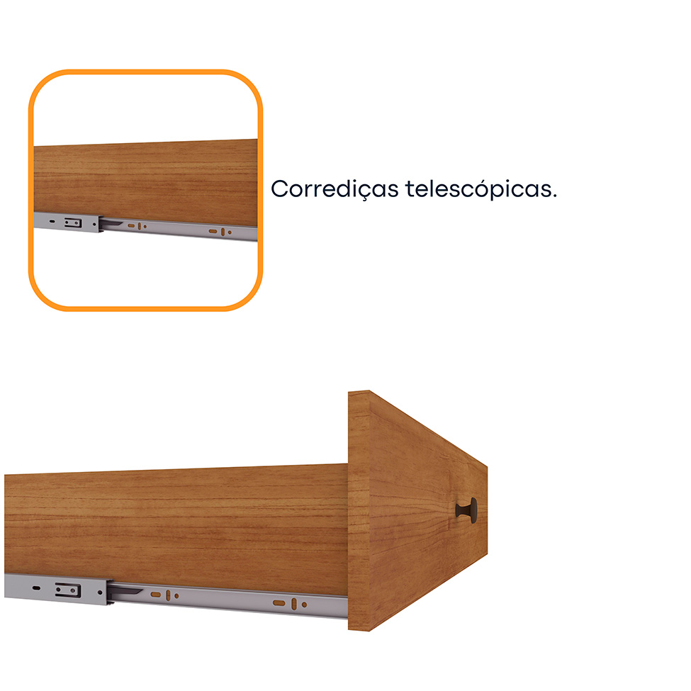 Guarda-Roupa Casal com Espelho Milão Flex 3 Portas 6 Gavetas Cinamomo e Off White