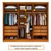 Guarda-Roupa Casal com Espelho Milão Flex 3 Portas 6 Gavetas Cinamomo e Off White