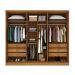 Guarda-Roupa Casal com Espelho Milão Flex 3 Portas 6 Gavetas Cinamomo e Off White