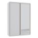 Guarda-Roupa Casal com Espelho Milão I 2 Portas 3 Gavetas Branco