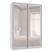 Guarda-Roupa Casal com Espelho Milão III 2 PT 3 GV Branco