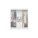 Guarda-Roupa Casal com Espelho Mobi Flex 4 Portas 2 Gavetas Branco