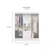 Guarda-Roupa Casal com Espelho Mobi Flex 4 Portas 2 Gavetas Branco