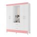Guarda-Roupa Casal com Espelho Mobi Flex 4 Portas 2 Gavetas Branco