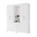 Guarda-Roupa Casal com Espelho Mobi Flex 4 Portas 2 Gavetas Branco