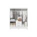 Guarda-Roupa Casal com Espelho Mobi Flex 6 Portas 2 Gavetas Branco