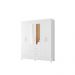Guarda-Roupa Casal com Espelho Mobi Flex 6 Portas 2 Gavetas Branco