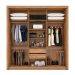 Guarda-Roupa Casal com Espelho Moema Flex 3 Portas 2 Gavetas Amêndola