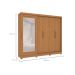Guarda-Roupa Casal com Espelho Molina 5 Portas 4 Gavetas Canela