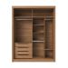 Guarda-Roupa Casal com Espelho Montclair Flex 2 Portas 4 Gavetas Canela e Off White
