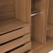Guarda-Roupa Casal com Espelho Montclair Flex 2 Portas 4 Gavetas Canela e Off White