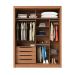 Guarda-Roupa Casal com Espelho Montclair Flex 2 Portas 4 Gavetas Canela e Off White