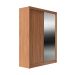 Guarda-Roupa Casal com Espelho Montclair Flex 2 Portas 4 Gavetas Canela e Off White