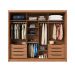 Guarda-Roupa Casal com Espelho Montclair Flex 3 Portas 8 Gavetas Canela e Off White