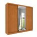 Guarda-Roupa Casal com Espelho Monte Carlo Flex sem Pés 3 Portas 6 Gavetas Neve