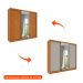 Guarda-Roupa Casal com Espelho Monte Carlo Flex sem Pés 3 Portas 6 Gavetas Neve