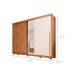 Guarda-Roupa Casal com Espelho Moviment Ripado Flex 2 Portas 6 Gavetas Freijó e Off White