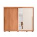 Guarda-Roupa Casal com Espelho Moviment Ripado Flex 2 Portas 6 Gavetas Freijó e Off White