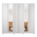 Guarda-Roupa Casal com Espelho Mozart 6 Portas 4 Gavetas Branco