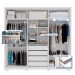Guarda-Roupa Casal com Espelho Mozart 6 Portas 4 Gavetas Branco