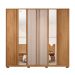 Guarda-Roupa Casal com Espelho Mozart 6 Portas 4 Gavetas Buriti e Fendi