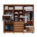 Guarda-Roupa Casal com Espelho Mozart 6 Portas 4 Gavetas Buriti e Fendi