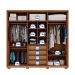 Guarda-Roupa Casal com Espelho Mozart 6 Portas 4 Gavetas Buriti e Fendi