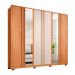 Guarda-Roupa Casal com Espelho Mozart 6 Portas 4 Gavetas Freijó e Off White