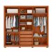 Guarda-Roupa Casal com Espelho Mozart 6 Portas 4 Gavetas Freijó e Off White