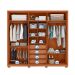 Guarda-Roupa Casal com Espelho Mozart 6 Portas 4 Gavetas Freijó e Off White