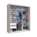 Guarda-Roupa Casal com Espelho Ofélia 2 Portas 2 Gavetas Branco