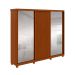 Guarda-Roupa Casal com Espelho Ollie com pés 3 Portas 6 Gavetas Frassino