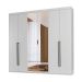 Guarda-Roupa Casal com Espelho Originale 6 Portas 6 Gavetas Branco 207 cm