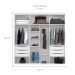 Guarda-Roupa Casal com Espelho Originale 6 Portas 6 Gavetas Branco 207 cm