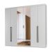 Guarda-Roupa Casal com Espelho Originale 6 Portas 6 Gavetas Branco 267 cm