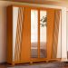Guarda-Roupa Casal com Espelho Ouro Verde 6 Portas 4 Gavetas Cinamomo e Off White