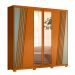 Guarda-Roupa Casal com Espelho Ouro Verde 6 Portas 4 Gavetas Cinamomo e Sálvia