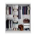 Guarda-Roupa Casal com Espelho Paris 3 PT 2 GV Branco