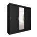 Guarda-Roupa Casal com Espelho Paris 3 PT 2 GV Preto