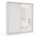 Guarda-Roupa Casal com Espelho Porto 2 Portas 2 Gavetas Branco
