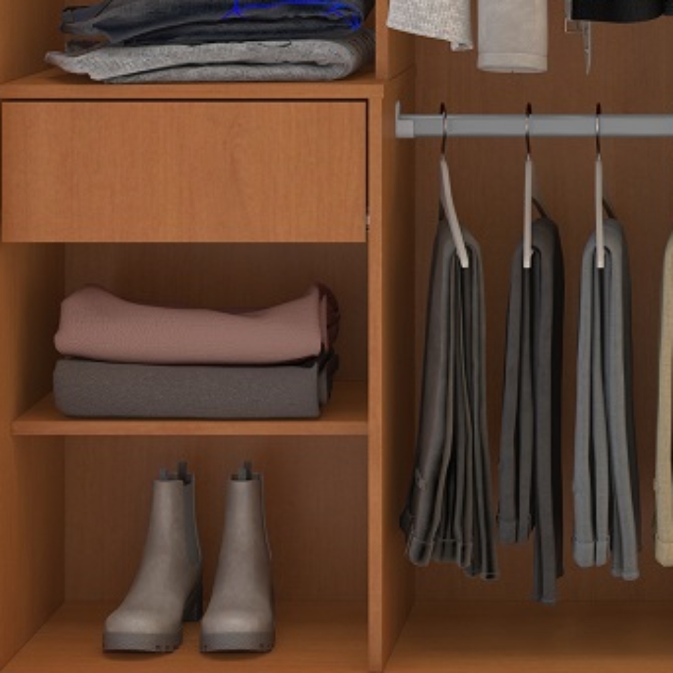 Guarda-Roupa Casal com Espelho Porto 2 Portas 2 Gavetas Freijó e Creme
