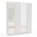 Guarda-Roupa Casal com Espelho Porto 4 Portas 4 Gavetas Branco