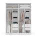 Guarda-Roupa Casal com Espelho Porto 4 Portas 4 Gavetas Branco e Verde