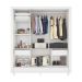 Guarda-Roupa Casal com Espelho Ravel 3 Portas 2 Gavetas Branco