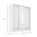 Guarda-Roupa Casal com Espelho Ravel 3 Portas 2 Gavetas Branco