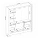 Guarda-Roupa Casal com Espelho Ravel Flex 3 Portas 2 Gavetas Amêndola e Off White