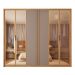 Guarda-Roupa Casal com Espelho Reflecta Absolut 6 Portas 6 Gavetas Buriti e Fendi