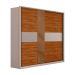 Guarda-Roupa Casal com Espelho Reflecta Authentic Flex 2 Portas 6 Gavetas Nude e Nogueira