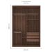 Guarda-Roupa Casal com Espelho Reflecta Londres I 2 PT 3 GV Marrom